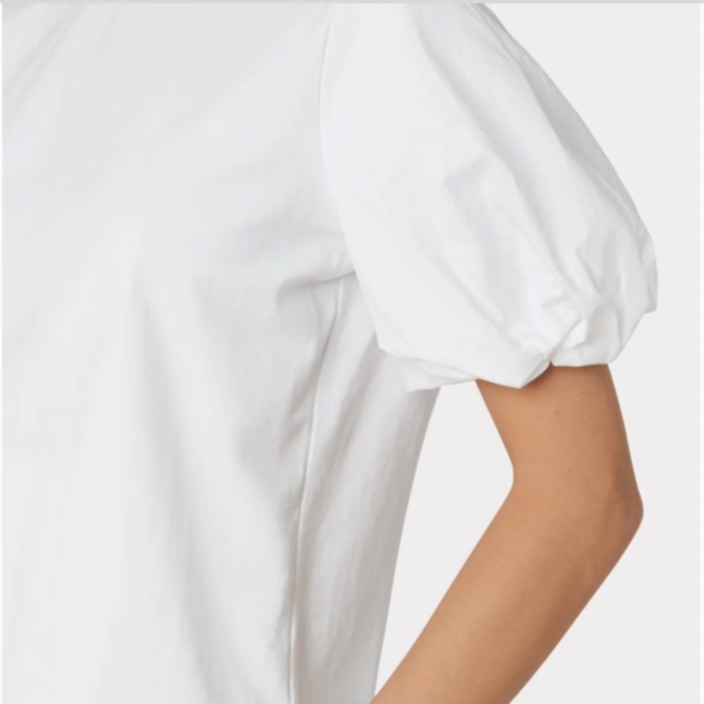 Milly Monica Jersey Poplin Combo Tee - Picture 5 of 14